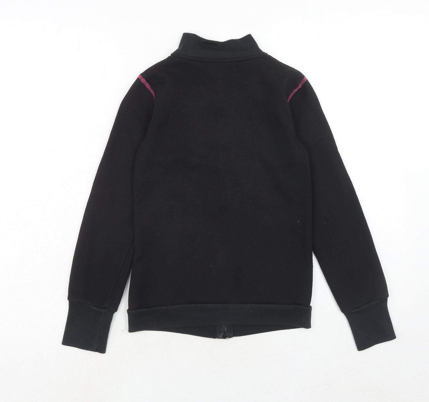 LA Gear Girls Black Cotton Full Zip Sweatshirt Size 7-8 Years Zip