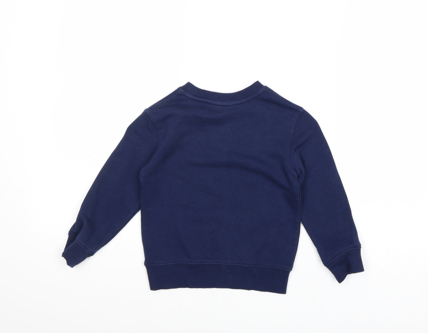 H&M Boys Blue Cotton Pullover Sweatshirt Size 3-4 Years Pullover