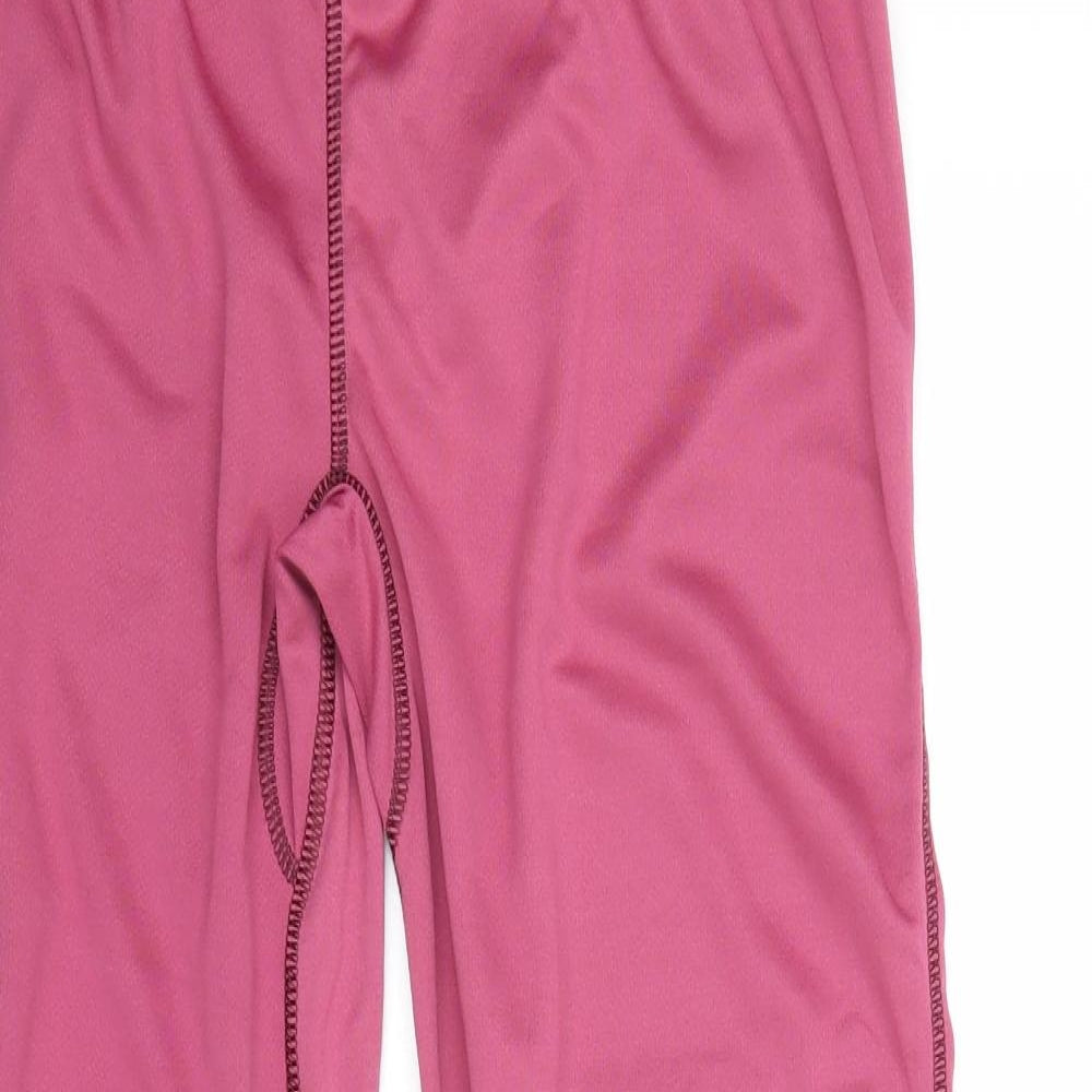 Crane Womens Pink Polyester Compression Leggings Size 8 Regular Pullover