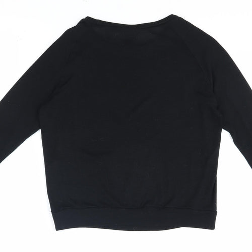 New Look Girls Black Round Neck Viscose Pullover Jumper Size 10-11 Years Pullover
