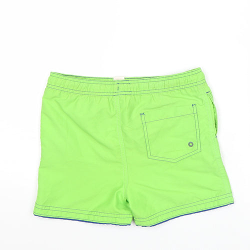 NEXT Boys Green Polyester Sweat Shorts Size 7-8 Years Regular Drawstring