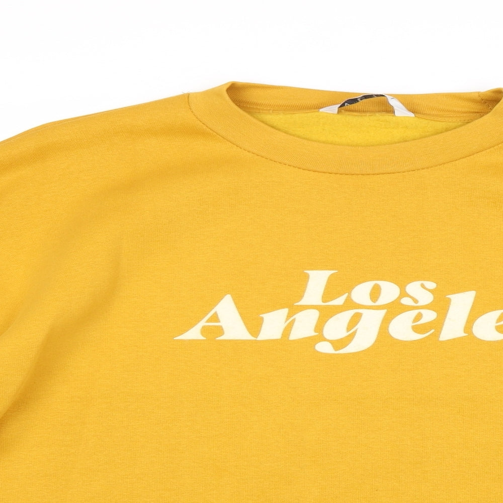 Very Womens Yellow Polyester Pullover Sweatshirt Size 12 Pullover - Los Angeles