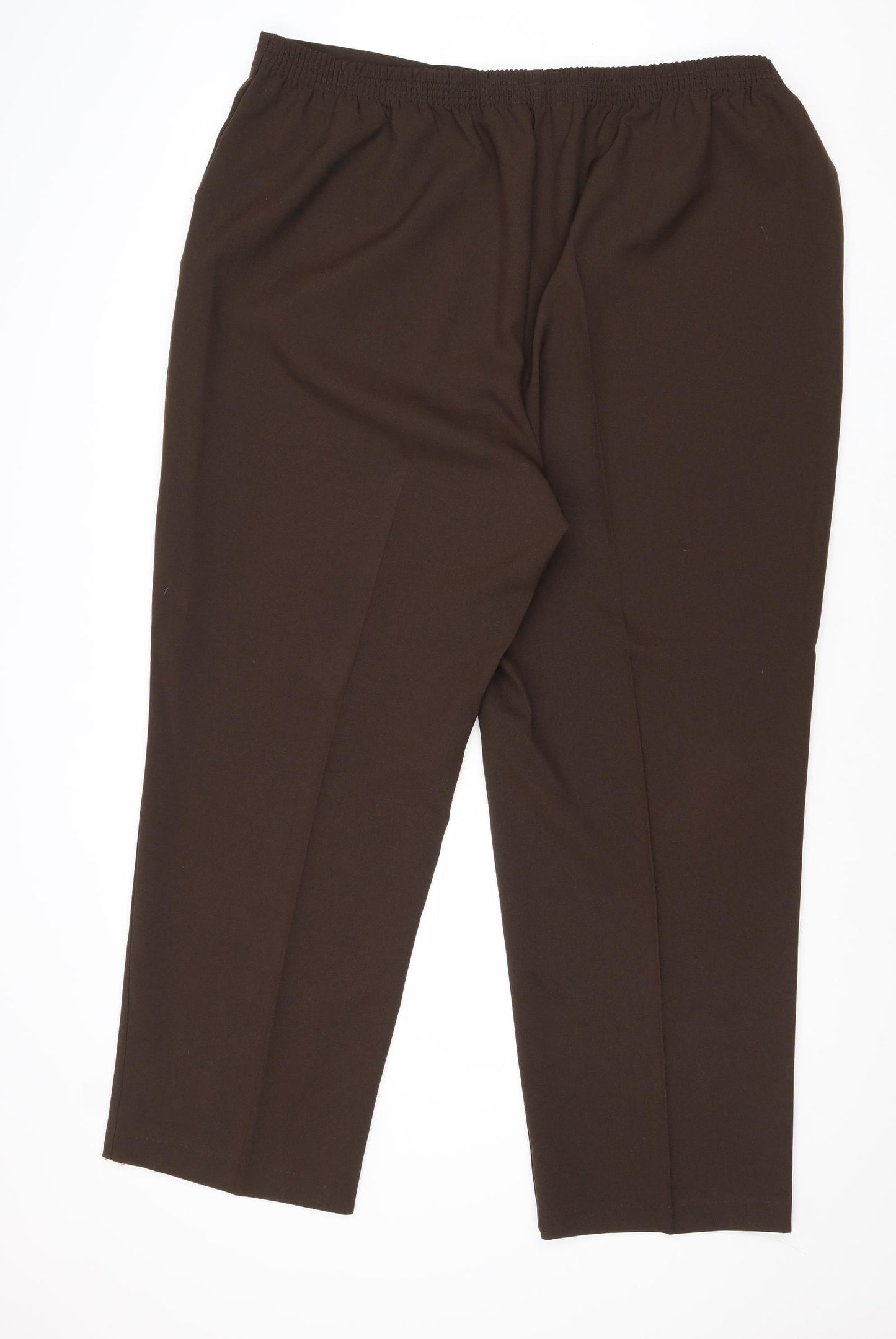 Bonmarché Womens Brown Polyester Trousers Size 22 Regular