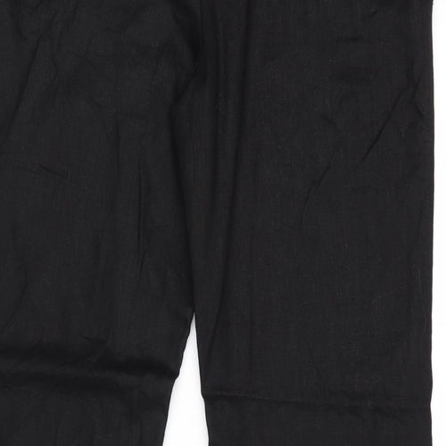Dunnes Stores Womens Black Polyester Trousers Size 14 Regular Zip