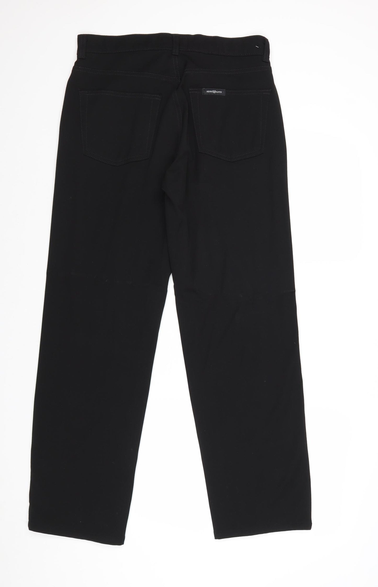 Henri Lloyd Mens Black Viscose Dress Pants Trousers Size 32 in Regular Zip