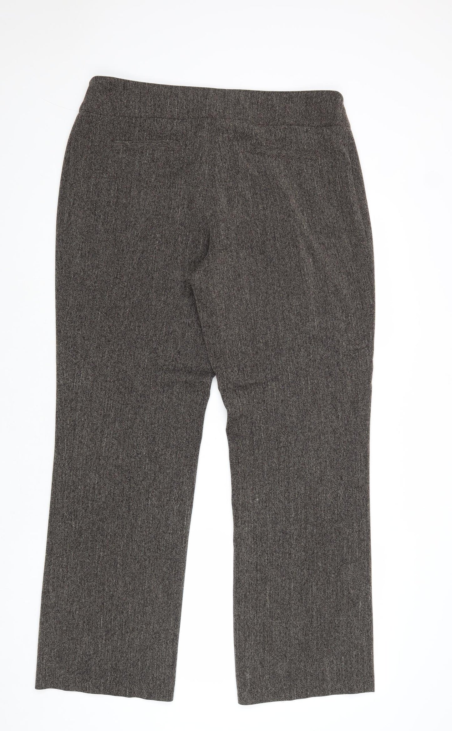 Klass Womens Grey Polyester Trousers Size 16 Regular Zip