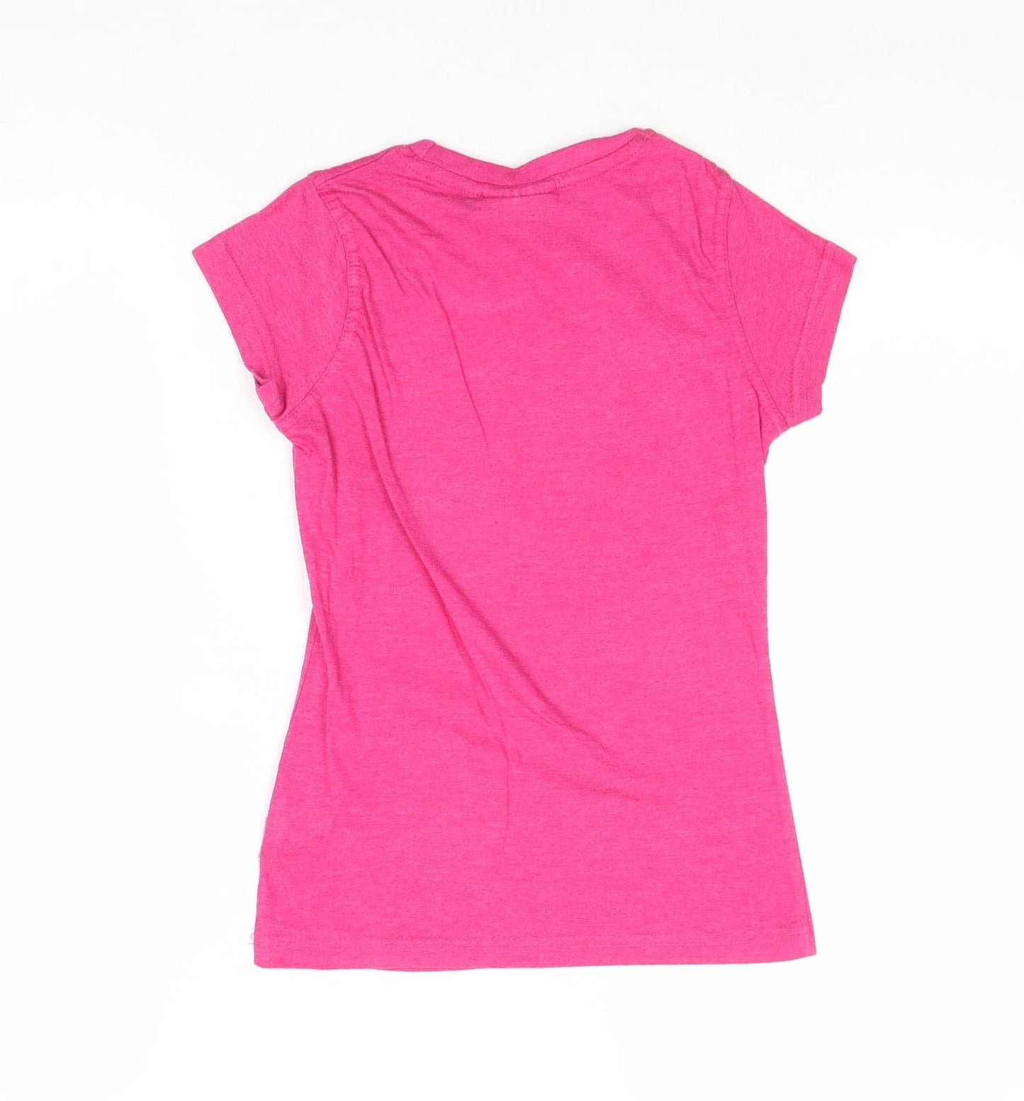 Everlast Girls Pink Cotton Pullover T-Shirt Size 9-10 Years Round Neck Pullover - New York