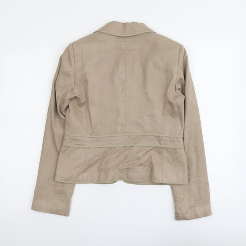 Marks and Spencer Womens Beige Polyester Jacket Blazer Size 12