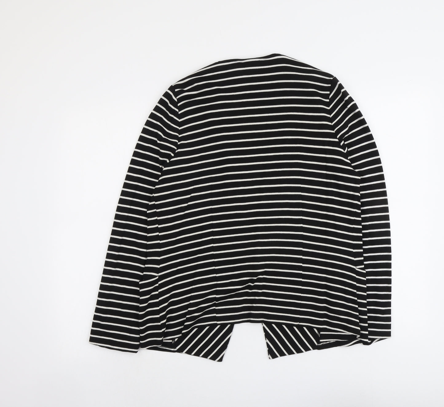 Wallis Womens Black Striped Viscose Jacket Blazer Size M