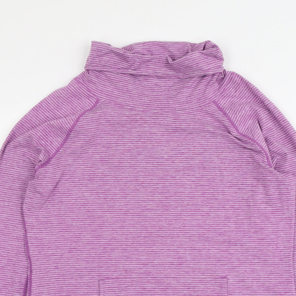 Gap Womens Purple Striped Polyester Pullover Sweatshirt Size M Pullover