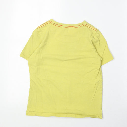 John Lewis Boys Yellow 100% Cotton Pullover T-Shirt Size 10 Years Round Neck Pullover - Tortoise