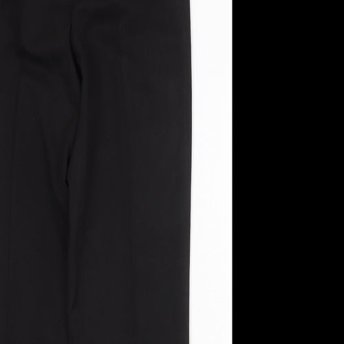 Jack Reid Mens Black Polyester Trousers Size 30 in Regular Zip