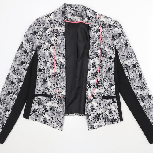 Miss Selfridge Womens Multicoloured Floral Polyester Jacket Blazer Size 10