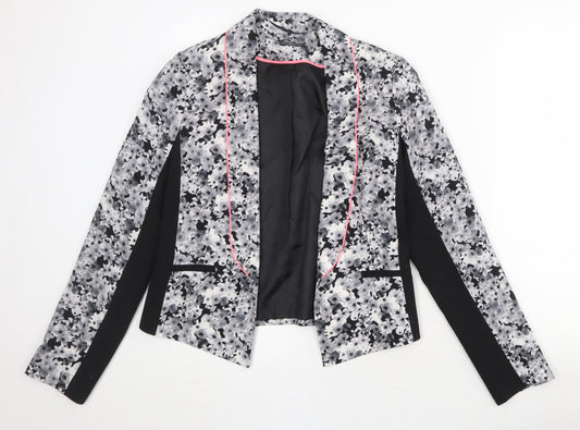 Miss Selfridge Womens Multicoloured Floral Polyester Jacket Blazer Size 10