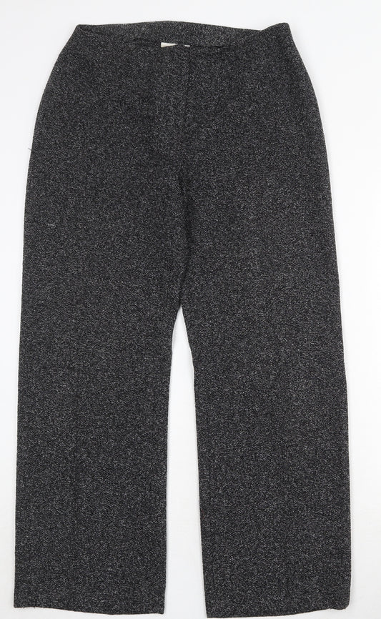 Wallis Womens Grey Polyester Trousers Size 12 Regular Zip