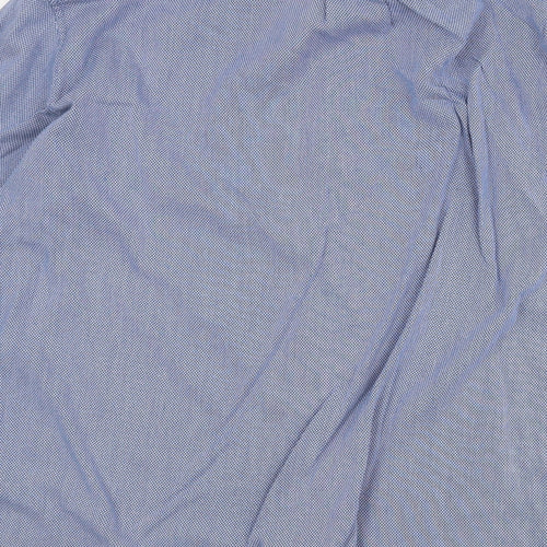 Springfield Mens Blue Geometric Cotton Button-Up Size 2XL Collared Button