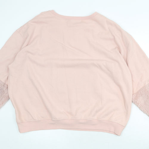 Golddigga Womens Pink Cotton Pullover Sweatshirt Size XL Pullover