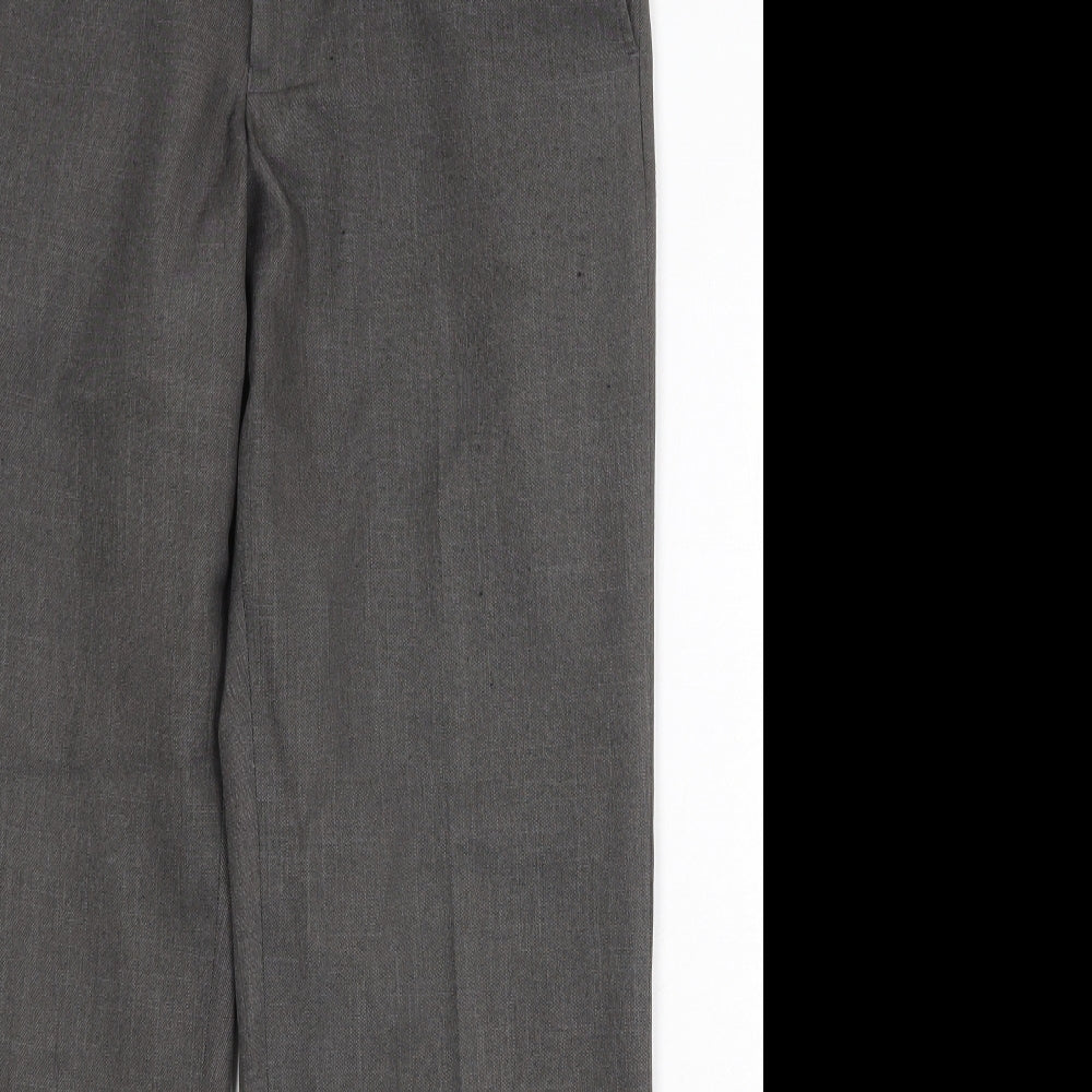 Marks and Spencer Mens Grey Polyester Dress Pants Trousers Size 32 in Regular Zip
