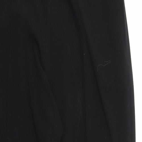 Bonmarché Womens Black Polyester Trousers Size 16 Regular Zip