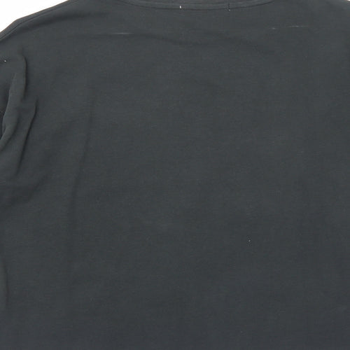 Zara Girls Grey Cotton Pullover T-Shirt Size 10 Years Round Neck Pullover - Slogan