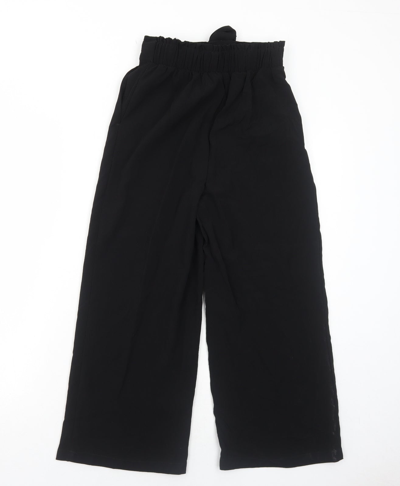 New Look Womens Black Polyester Trousers Size 8 Regular Drawstring