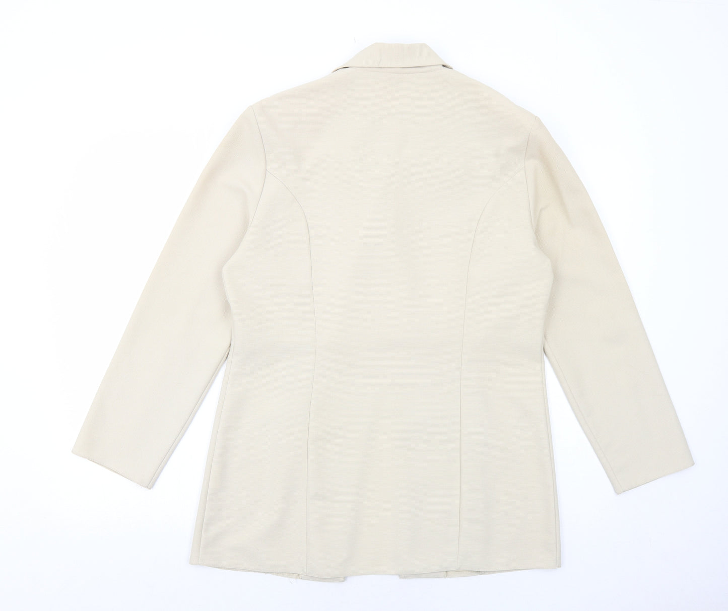 Paragon Womens Beige Jacket Blazer Size 12 Button