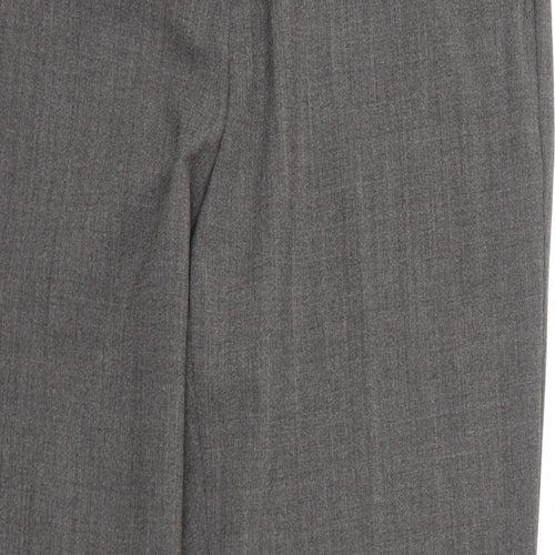 Marks and Spencer Womens Grey Polyester Dress Pants Trousers Size 16 Regular Zip