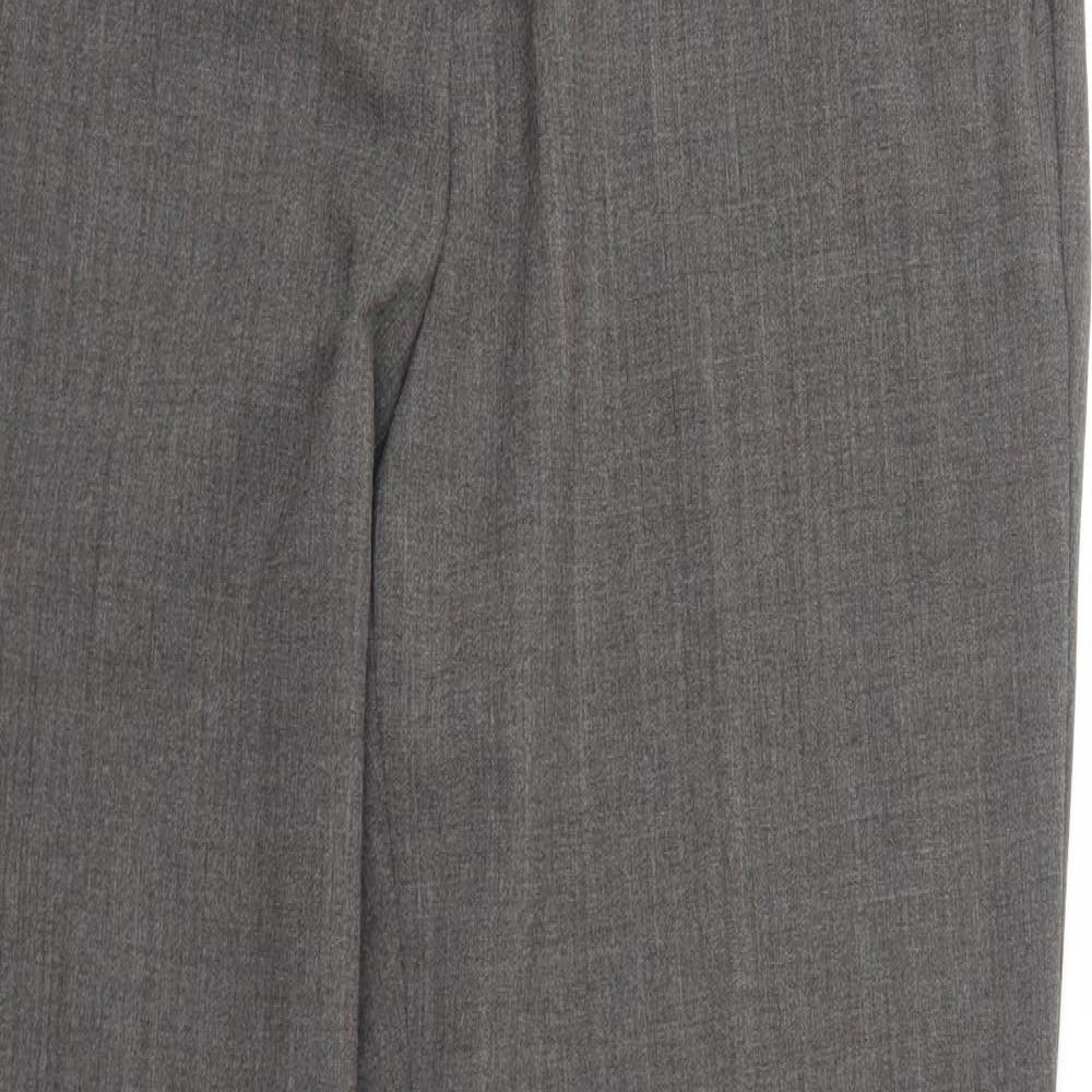 Marks and Spencer Womens Grey Polyester Dress Pants Trousers Size 16 Regular Zip