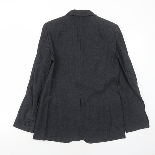 NICOLE FARHI Womens Grey Wool Jacket Suit Jacket Size 8