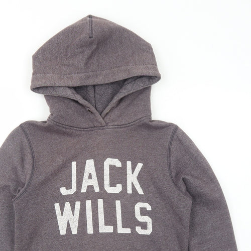 Jack Wills Womens Brown Cotton Pullover Hoodie Size 8 Pullover