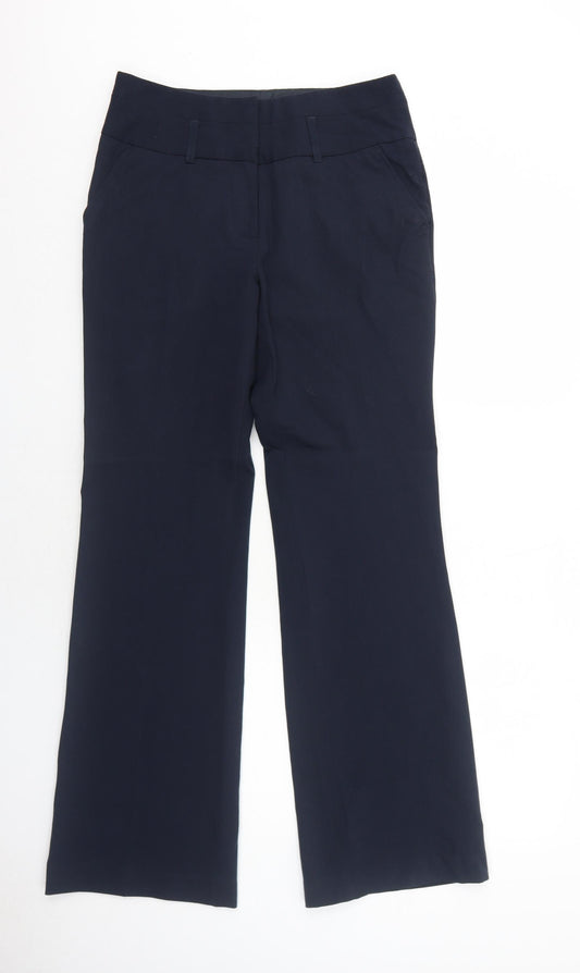 NEXT Womens Blue Polyester Dress Pants Trousers Size 10 Regular Zip