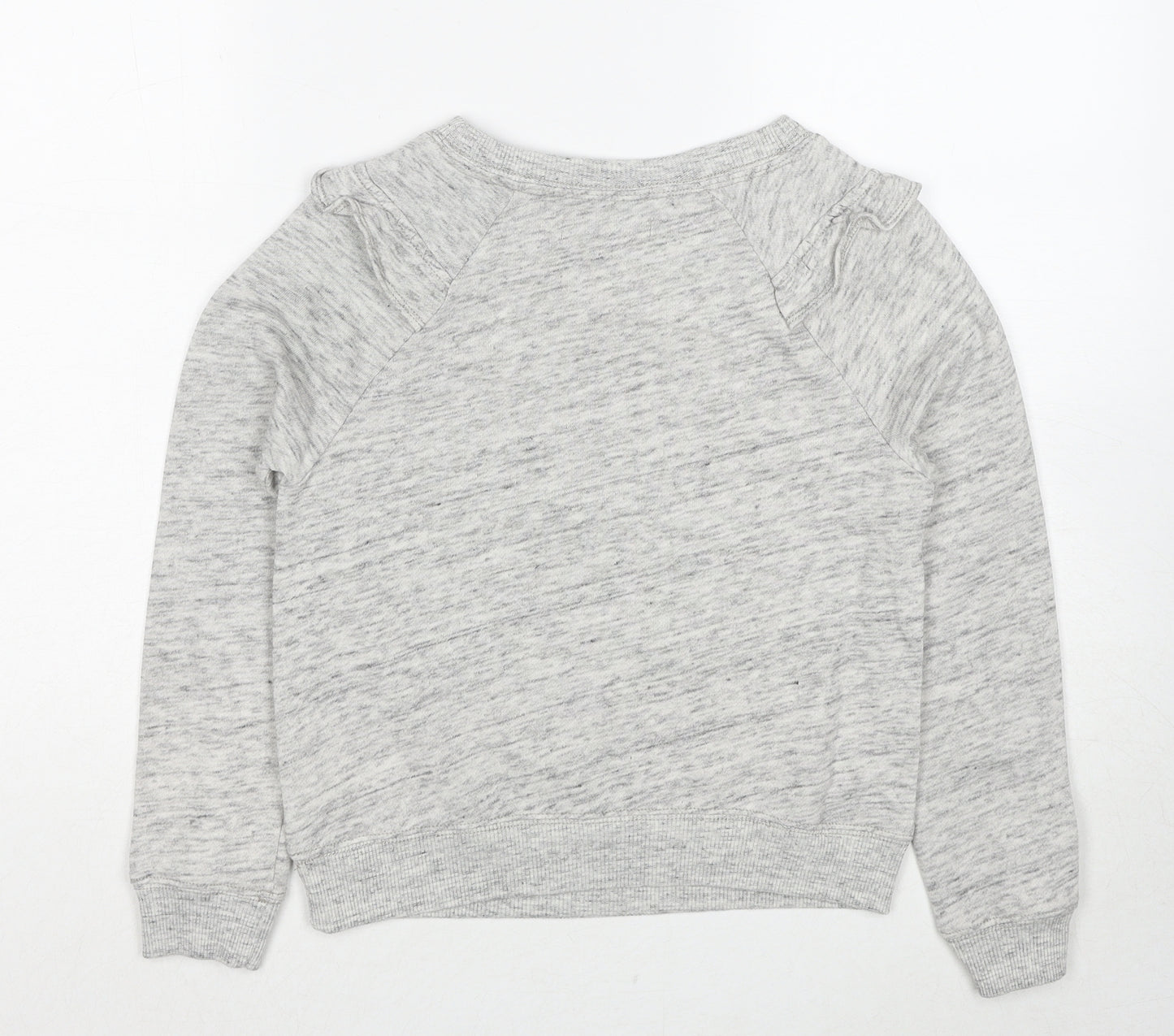 Abercrombie & Fitch Girls Grey Round Neck Geometric Cotton Pullover Jumper Size 11-12 Years Pullover - Be Inspiring