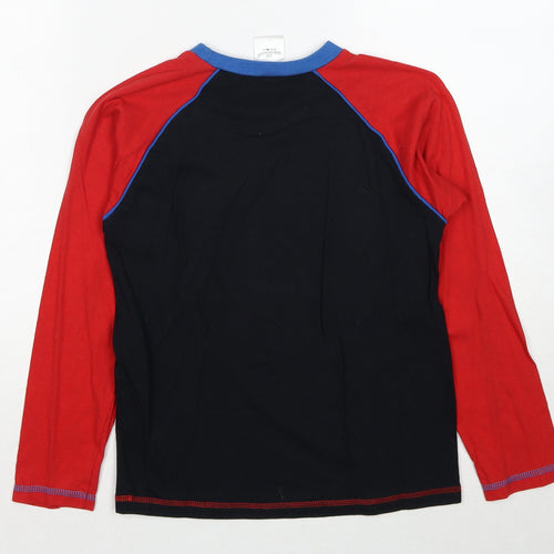 Marvel Boys Multicoloured Colourblock Cotton Pullover T-Shirt Size 9-10 Years Round Neck Pullover - Spider-Man