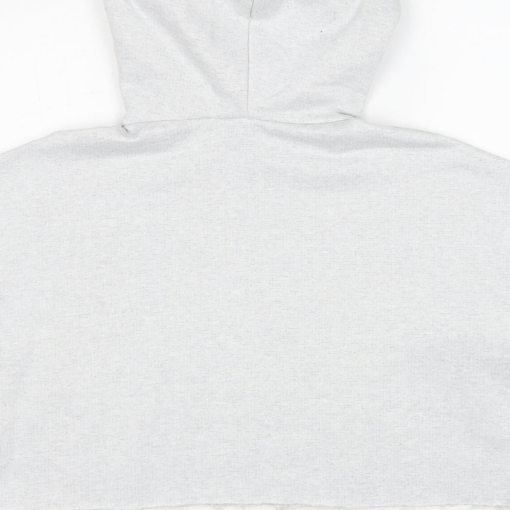 ASOS Womens Grey Polyester Pullover Hoodie Size 8 Pullover
