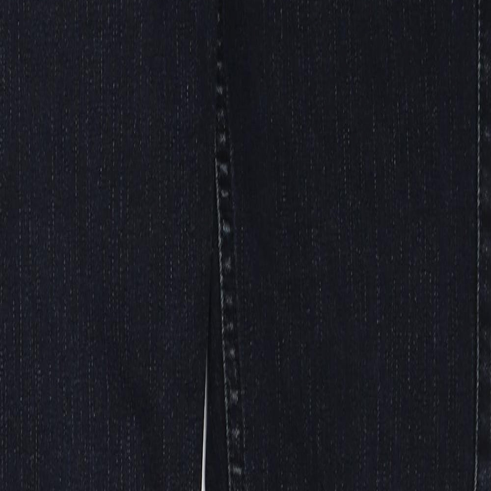 Farah Womens Blue Cotton Straight Jeans Size 8 Regular Zip