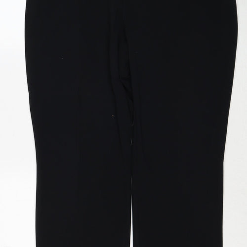 Marks and Spencer Womens Black Polyester Trousers Size 18 Regular Zip