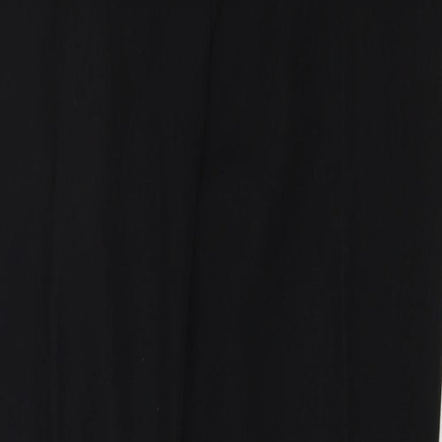 NEXT Womens Black Polyester Capri Trousers Size 8 Regular Zip