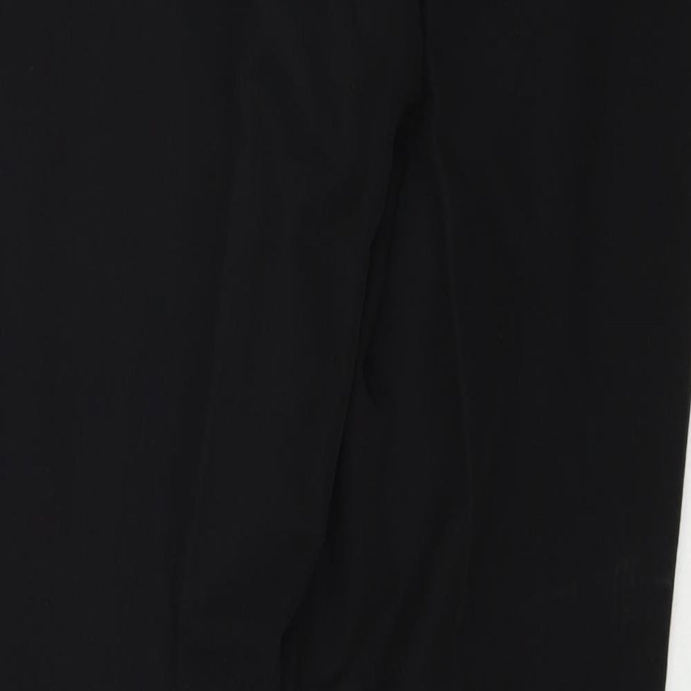 NEXT Womens Black Polyester Capri Trousers Size 8 Regular Zip