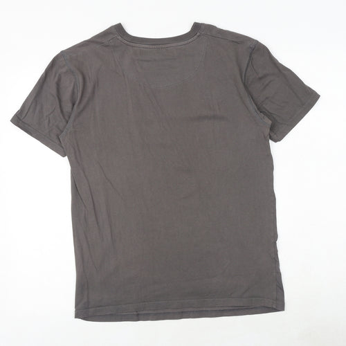 Jameson Carter Mens Grey Cotton T-Shirt Size S Round Neck