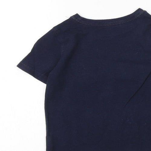 Gap Boys Blue 100% Cotton Pullover T-Shirt Size 3 Years Round Neck Pullover