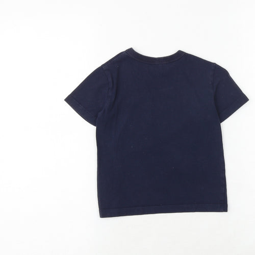 Gap Boys Blue 100% Cotton Pullover T-Shirt Size 3 Years Crew Neck Pullover - Dinosaur
