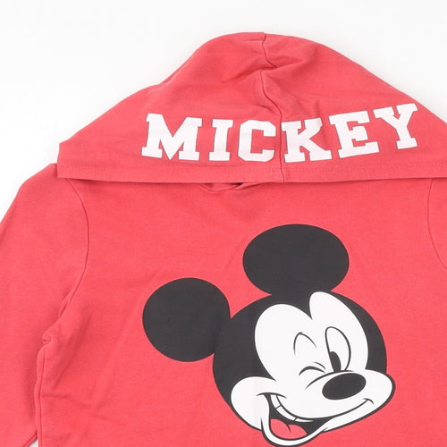 H&M Girls Purple Cotton Pullover Hoodie Size 11-12 Years Pullover - Mickey Mouse