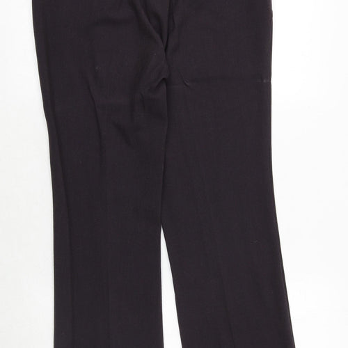 Marks and Spencer Womens Purple Polyester Trousers Size 16 Regular Zip