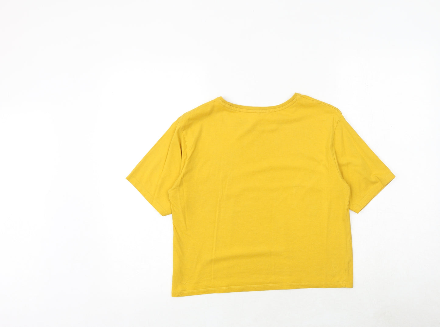 Candy Couture Girls Yellow 100% Cotton Pullover T-Shirt Size 15 Years Boat Neck Pullover - More Love