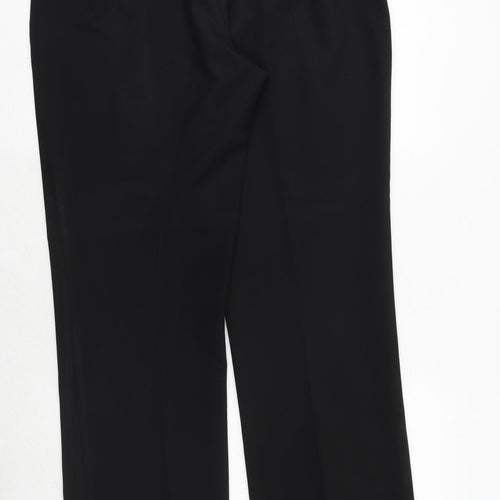 Dorothy Perkins Womens Black Polyester Trousers Size 16 Regular Zip