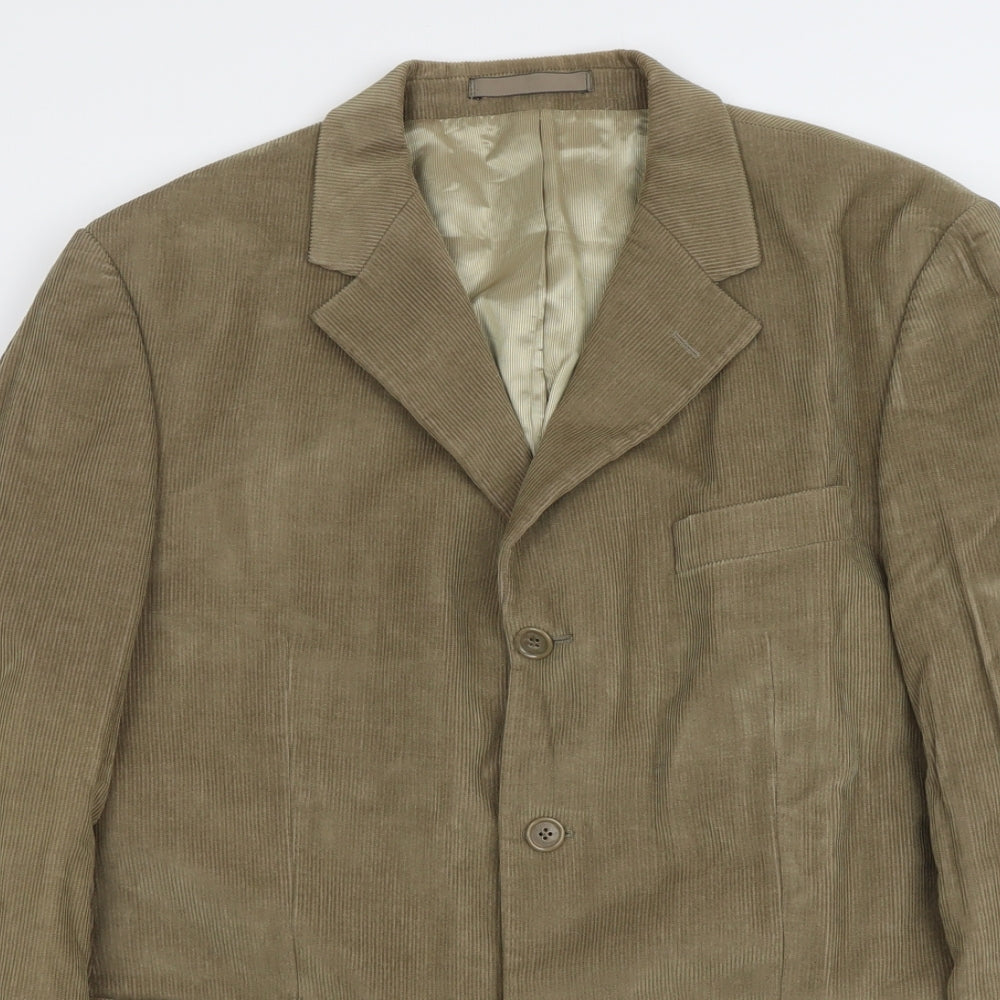 Marks and Spencer Mens Green Cotton Jacket Suit Jacket Size M Regular