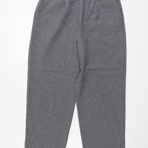 Bonmarché Womens Grey Polyester Cropped Trousers Size 12 L24 in Regular