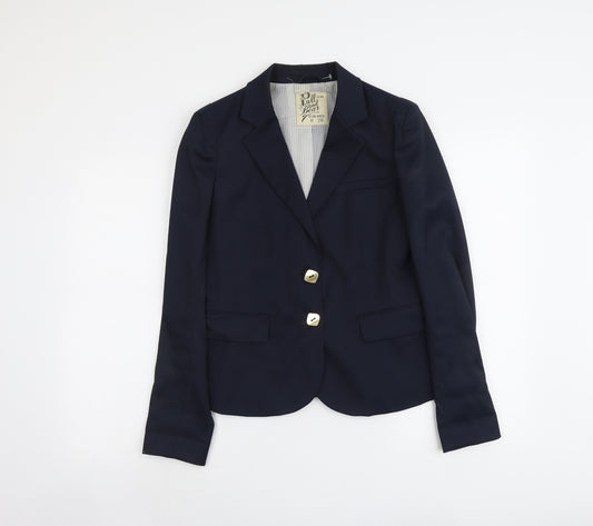 Pull&Bear Womens Blue Polyacrylate Fibre Jacket Blazer Size M