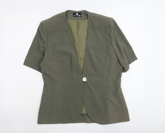 Paul Separates Womens Green Viscose Jacket Blazer Size 12