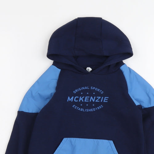 McKenzie Boys Blue Polyester Pullover Hoodie Size 7-8 Years Pullover